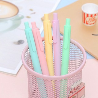 Bút bi bấm mực gel nhiều màu macaron ngòi 0.5mm Chamara