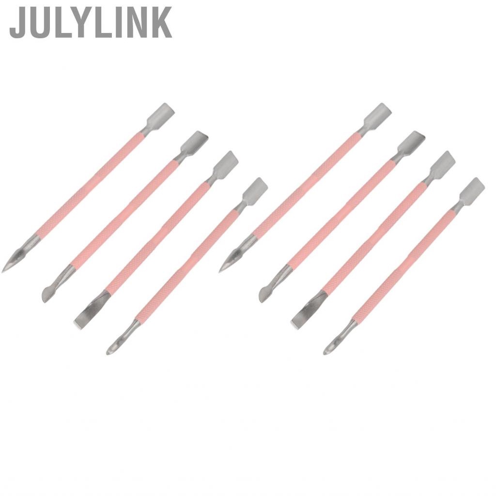 Julylink Cuticle Pusher  Portable Double Sided Dead Skin   Nail Cleaner Stainless Steel for Home