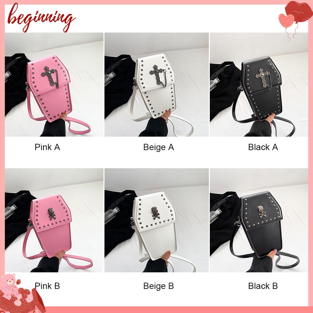 ✿ Phụ Kiện Bắt Đầu Cho Xe Hơi ✿ Túi Da pu Đeo Chéo Phong Cách gothic Thời Trang Mới