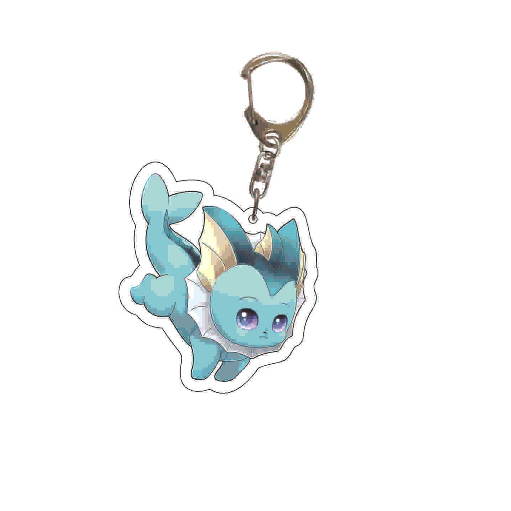 Móc khóa Pokemon Pokemon acrylic Mặt dây chuyền acrylic trong suốt Eevee