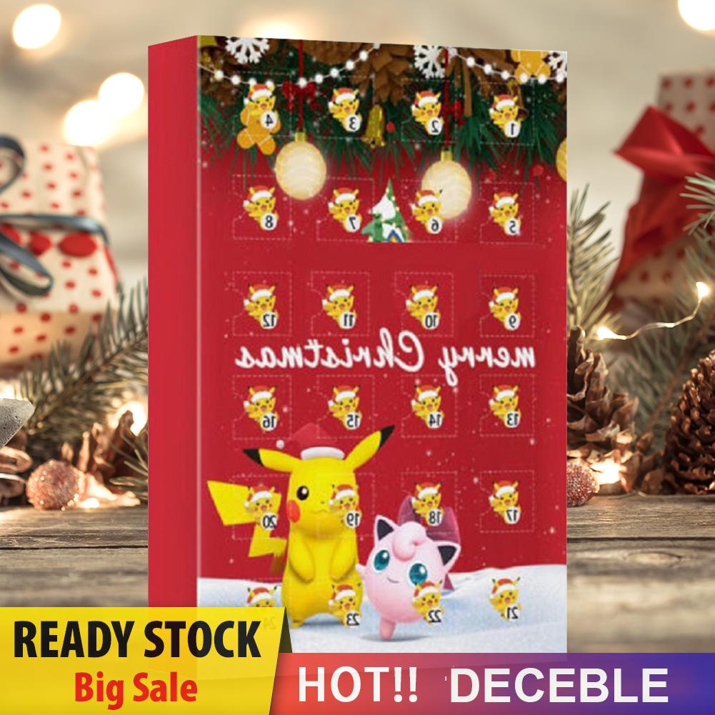 Lịch Đếm Ngược 24 Ngày Hình Hộp Bí Ẩn pokemon Giáng Sinh Đếm Ngược
