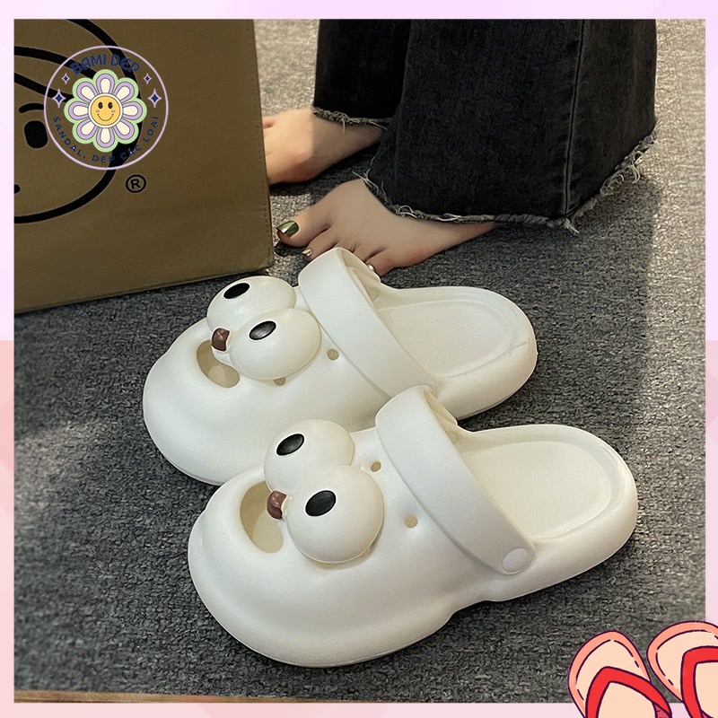 Dép Sục Nữ Đế Mềm Siêu Nhẹ Chống Trơn Trượt, Sục Crocs Mắt To Đáng yêu Hot Trend Mùa Đông 2023