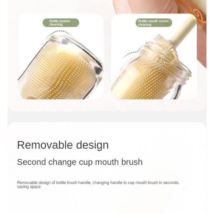 Bộ Cọ silicone Vệ Sinh Bình Sữa Em Bé Đa Năng 6 Trong 1