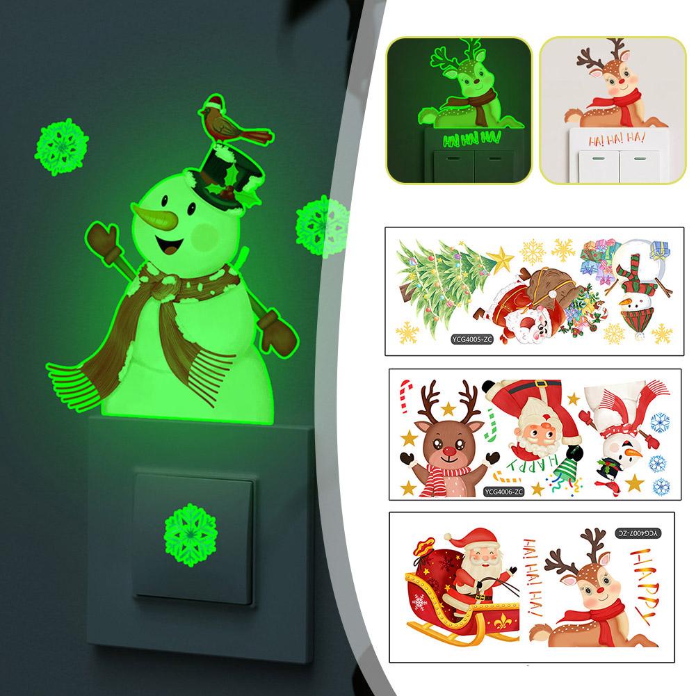 Miếng Dán Công Tắc Trang Trí Hình Ông Già Noel / Nai Sừng Tấm n2r0