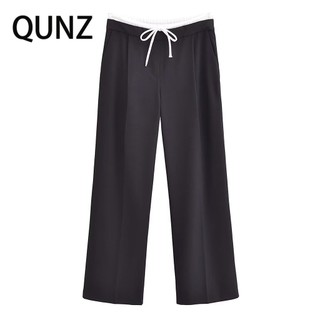 Qunz thời trang giải trí quần ống rộng đa năng 6131