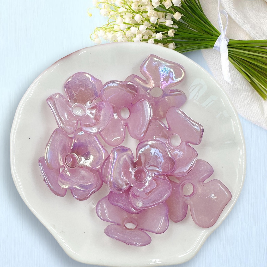 Set 10 Hạt Cườm acrylic 21.5 * 2.6mm Làm Trang Sức Thủ Công