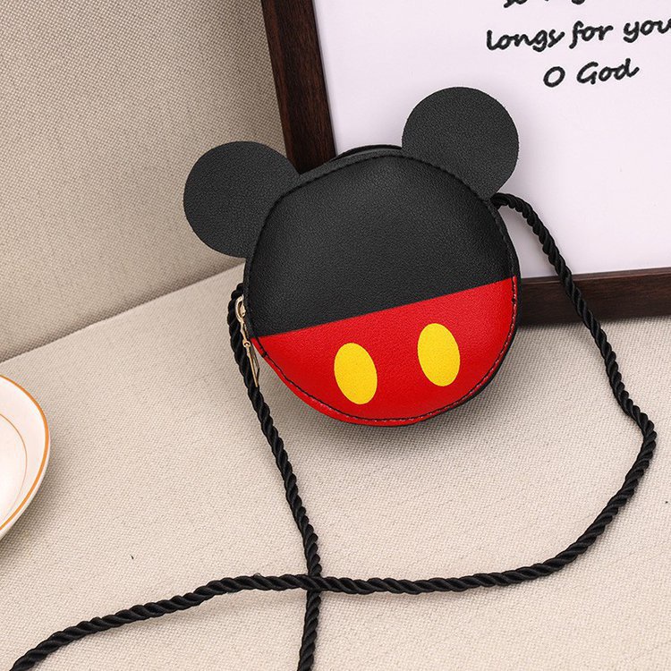 Mới Túi Đeo Chéo Da pu Hình Chuột mickey Đáng Yêu Cho Bé