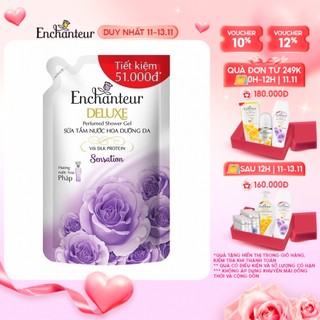 Túi Sữa tắm hương nước hoa Enchanteur Sensation 450gr