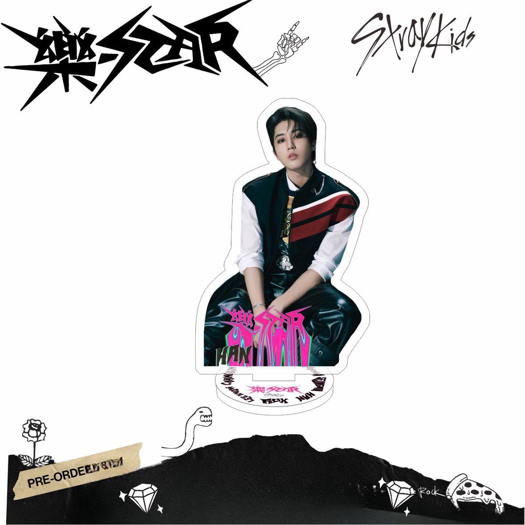Album Mới kpop stray kids - star Hai Mặt acrylic Trang Trí Bàn Làm Việc