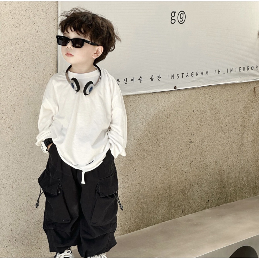 Áo thun dài tay rách cá tính cho bé