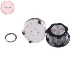Jiarenitn rs26 công tắc xoay kênh 1 cực 12 vị trí kèm núm vặn vn