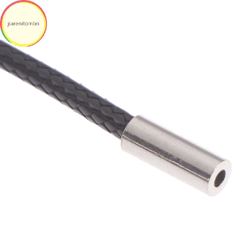 Dây Da Sáp Đen 3mm Có Khóa Thép Không Gỉ Vnitombn