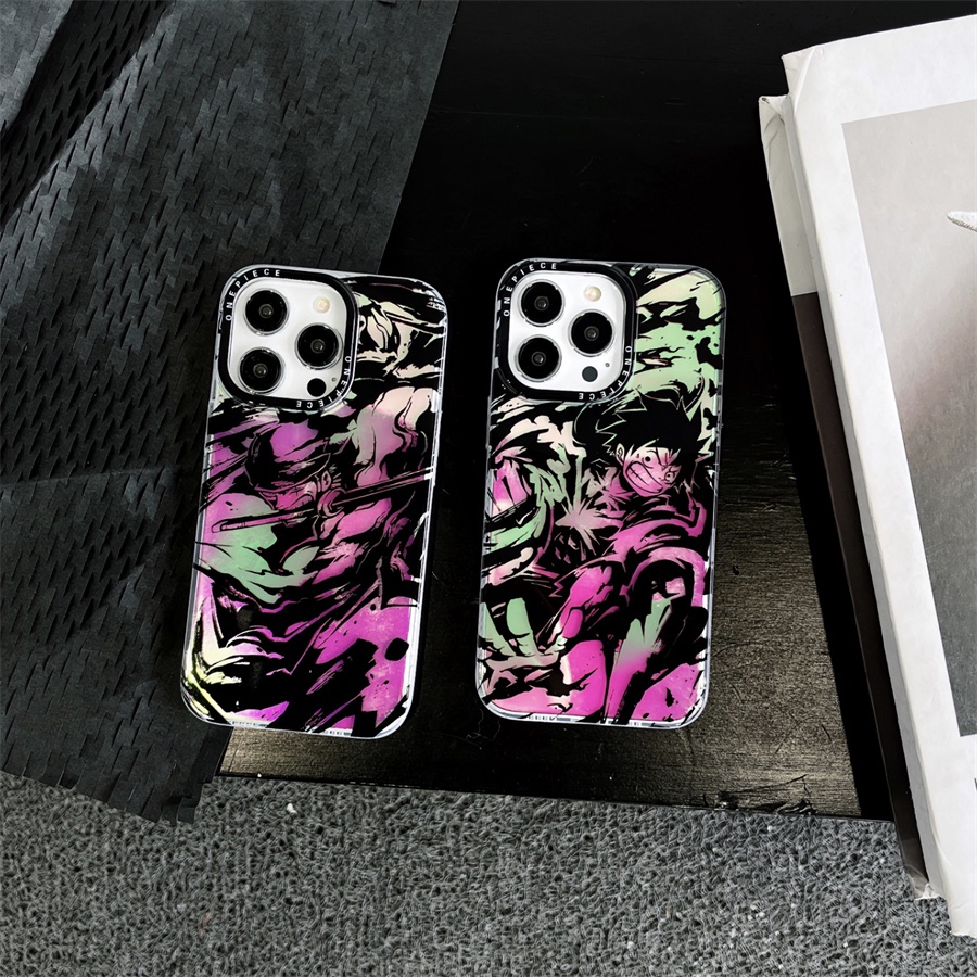 Ốp Điện Thoại Cứng Họa Tiết luffy & zoro laser Dành Cho iphone 15 pro max iphone 14 pro max iphone 13 pro max iphone 12 pro max iphone 11