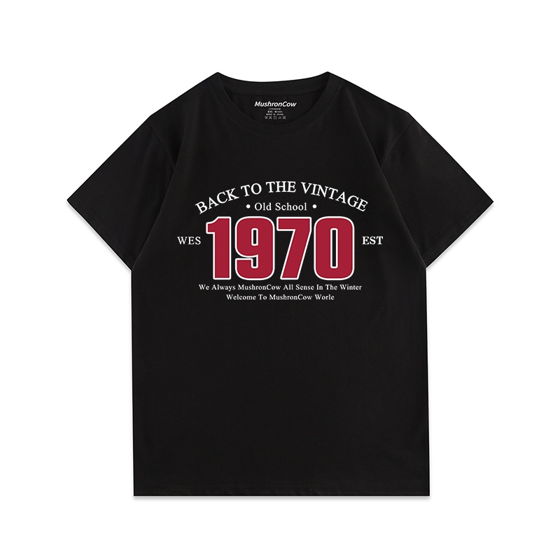 Áo Thun cotton Cổ Tròn Tay Ngắn Dáng Rộng Cơ Bản Dành Cho Nam Nữ