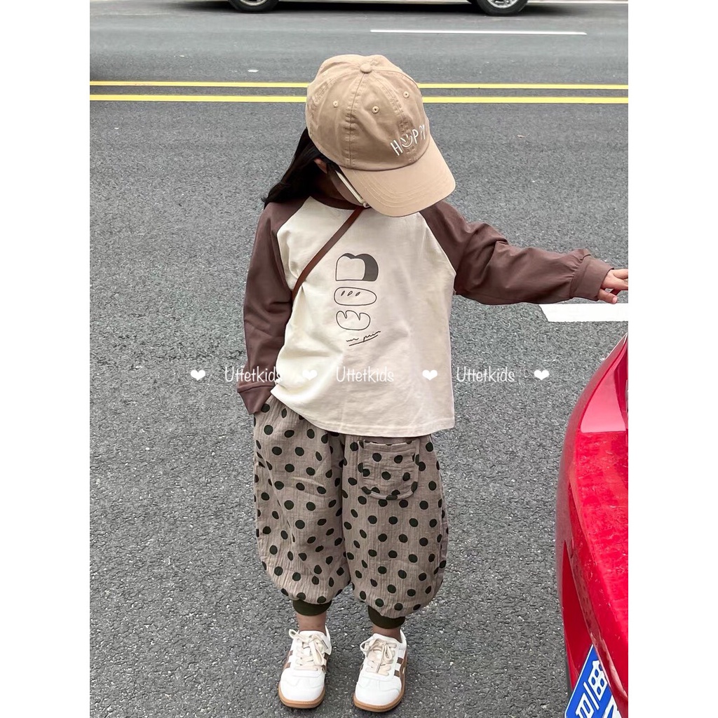 ÁO THUN DÀI TAY PHONG CÁCH HÀN QUỐC CHO BÉ GÁI VÀ BÉ TRAI 2316