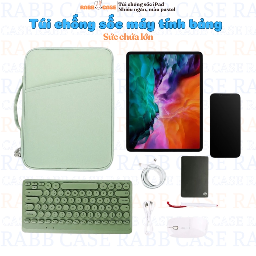 Túi đựng ipad, máy tính bảng, Macbook, Laptop dưới 13 inch, nhiều ngăn, chống sốc, chấm thấm nước