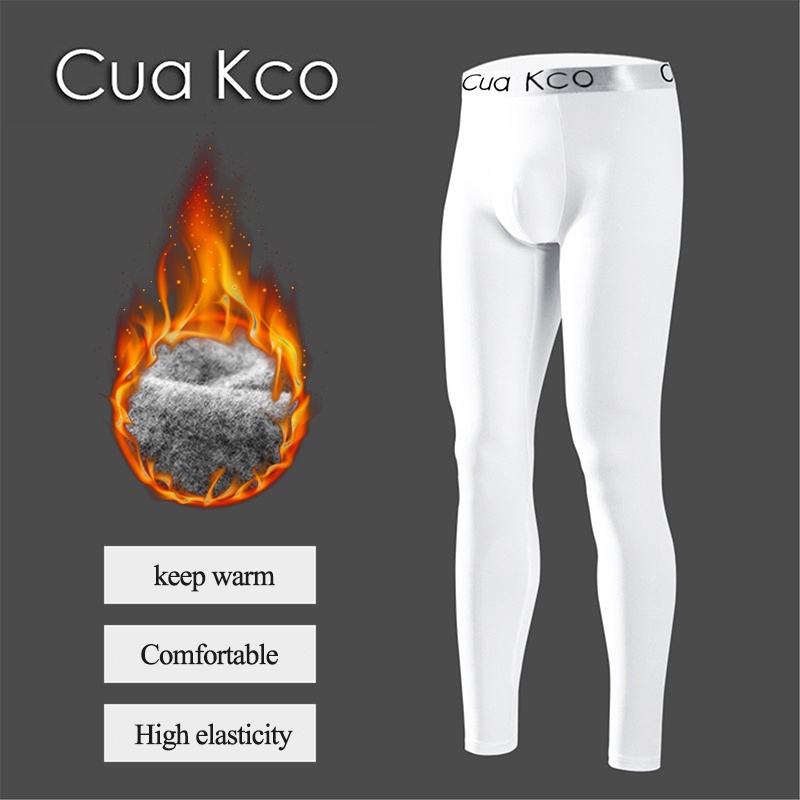 Quần dài giữ nhiệt dành cho nam nỉ lót lông siêu ấm