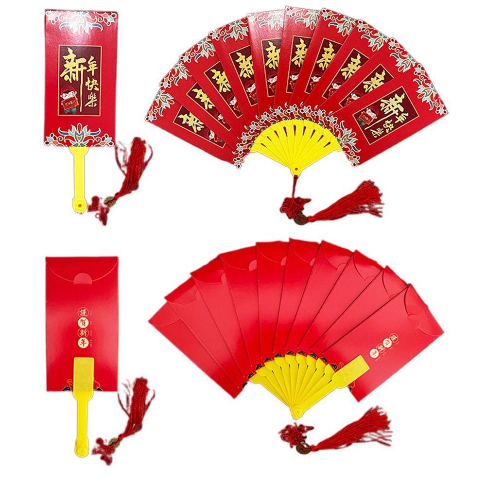 Phong Bao Lì Xì Năm Mới Hình Quạt May Mắn Sáng Tạo