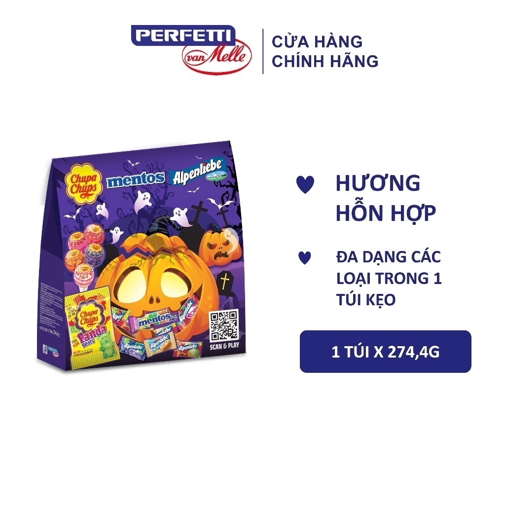 Hỗn hợp kẹo cực vui cùng Chupa Chups, Alpenliebe, Mentos