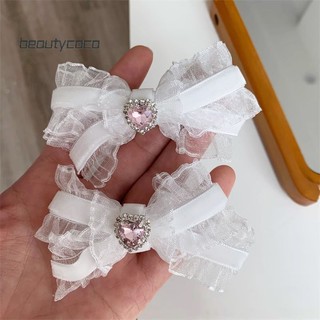 beautycoco🍊1 Kẹp Tóc Nơ Ren Cho Nữ