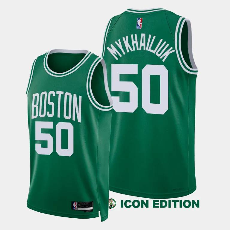Áo Bóng Rổ jersey 23-24 nba celtics Phiên Bản Thành Phố mykhailiuk gabriel Màu Xanh Lá Cây Cho Nam Và Nữ