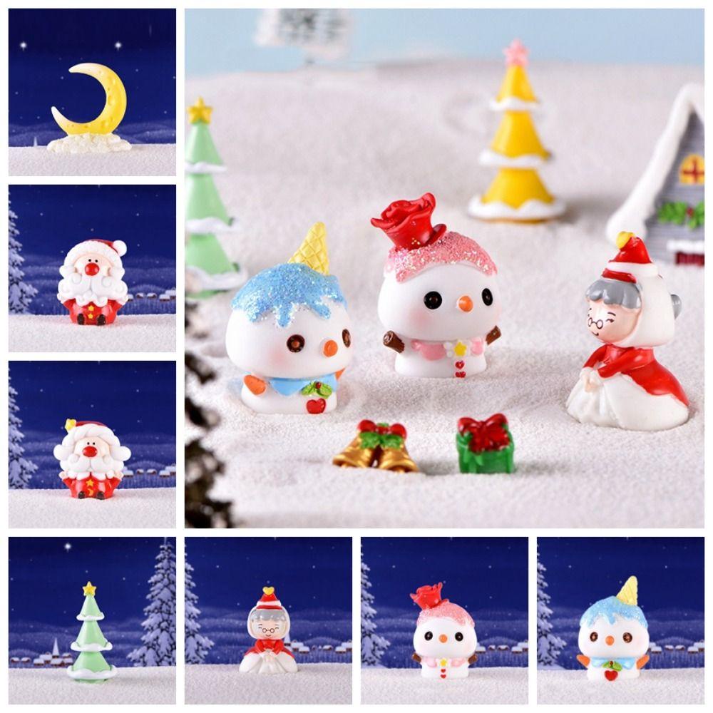 Mô Hình Ông Già Noel Hoạt Hình Trang Trí Tiểu Cảnh / Ông Già Noel / Người Tuyết Bằng Nhựa resin