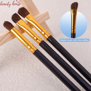 Bộ 3 cọ trang điểm phấn má hồng bắt sáng đầu phẳng / cọ trang điểm mắt đa năng dành cho người mới bắt đầu