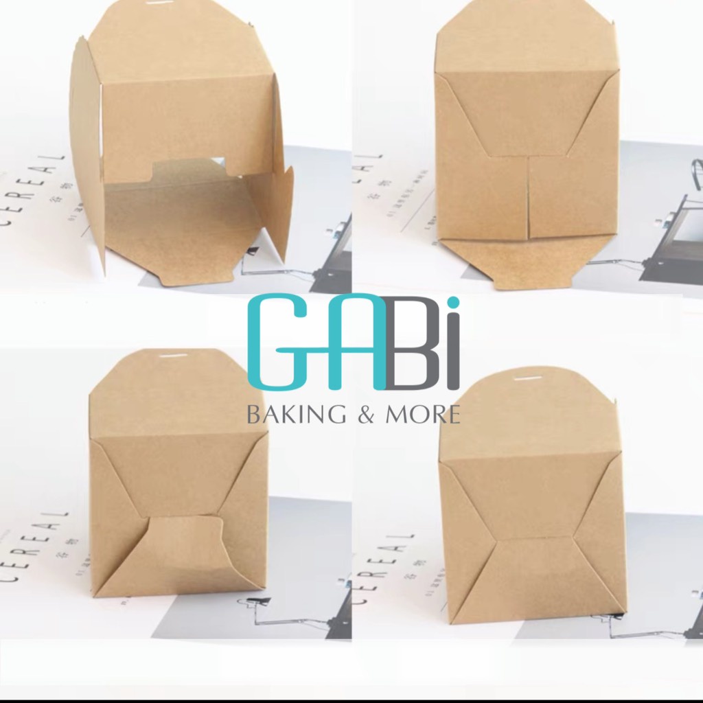 Hộp giấy kraft nâu 9*9*6 cm đựng kẹo bánh, socola