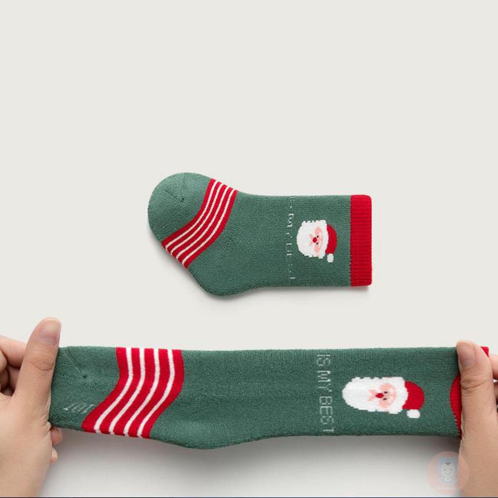 Laa6-giày Giáng Sinh Bằng cotton Dày Ấm Áp Cho Bé