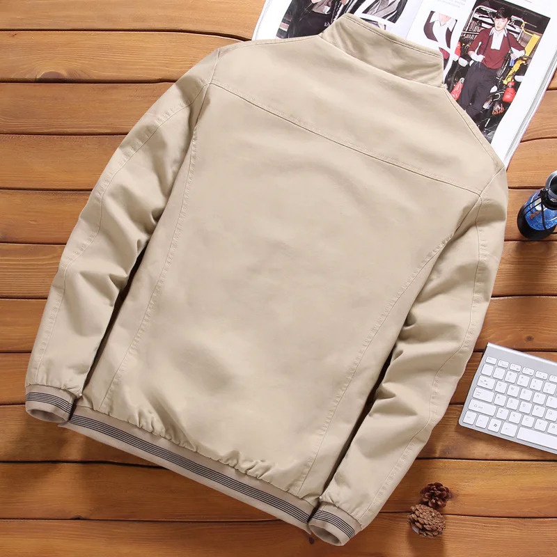 Áo Khoác Vải Len m-5xl Màu Đen Thời Trang Cho Nam