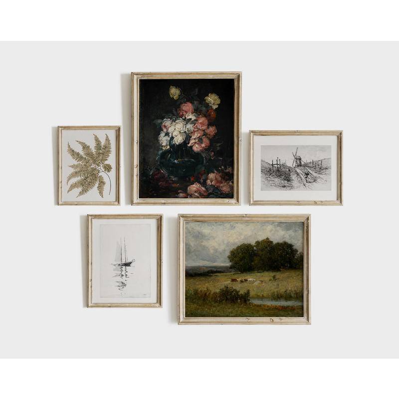 Tranh Treo Tường In Hình Phong Cách vintage | Tranh canvas Đồng Quê Pháp Cổ Điển a15-00075