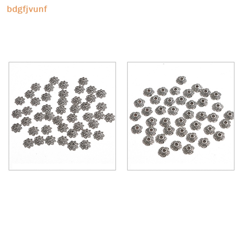 Bdgf Set 50 Hạt Xỏ Lỗ Hình Hoa Màu Bạc Dùng Để Làm Đồ Trang Sức Thủ Công diy vn