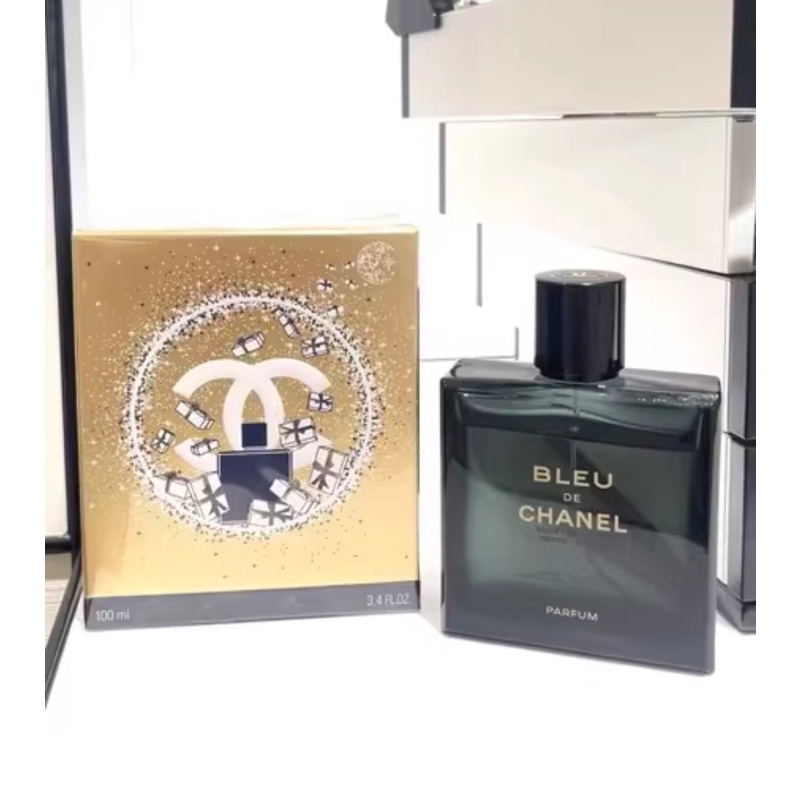Chane Hộp Nước Hoa 100ml Bằng Gỗ Màu Xanh Dương Phiên Bản Giới Hạn Cho Nam Giới Hạn