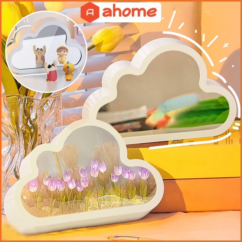 🔥HOT🔥（Tặng Túi）Dèn phòng ngủ Đèn Ngủ Hình Hoa Tulip Đám Mây Tráng Gương DIY Dùng Làm Quà Tặng Sinh Nhật