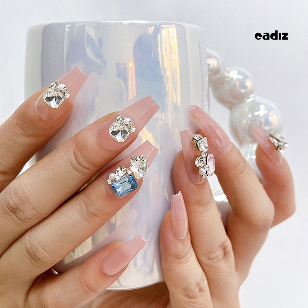 Set 10 Phụ Kiện Đính Trang Trí Móng Tay 3d Lấp Lánh