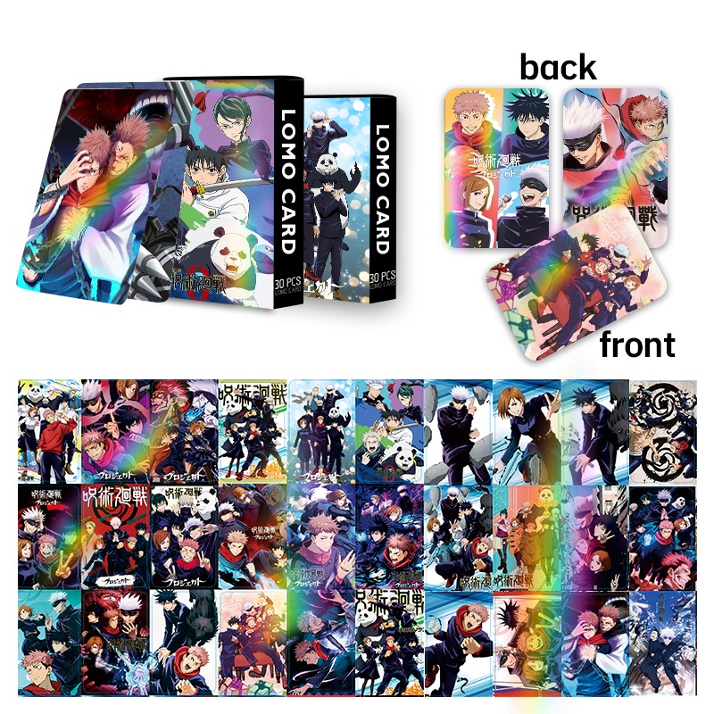 Bộ Thẻ Hình anime jujutsu kaisen laser lomo mini hd Làm Quà Tặng Cho Bé Uni-T