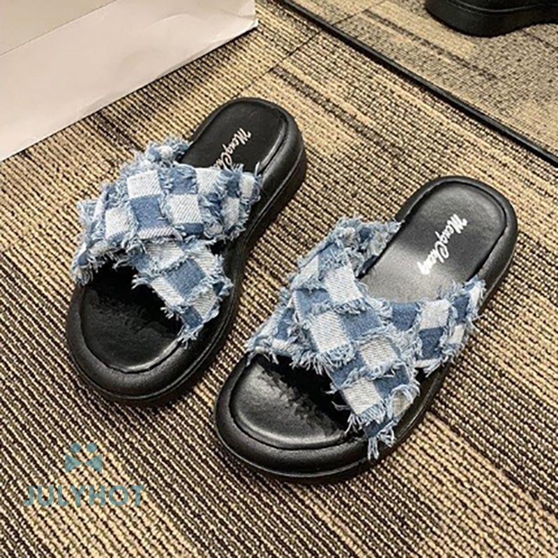 Dép Quai Chéo Đế Dày Chống Trượt Thời Trang Cho Nữ vn