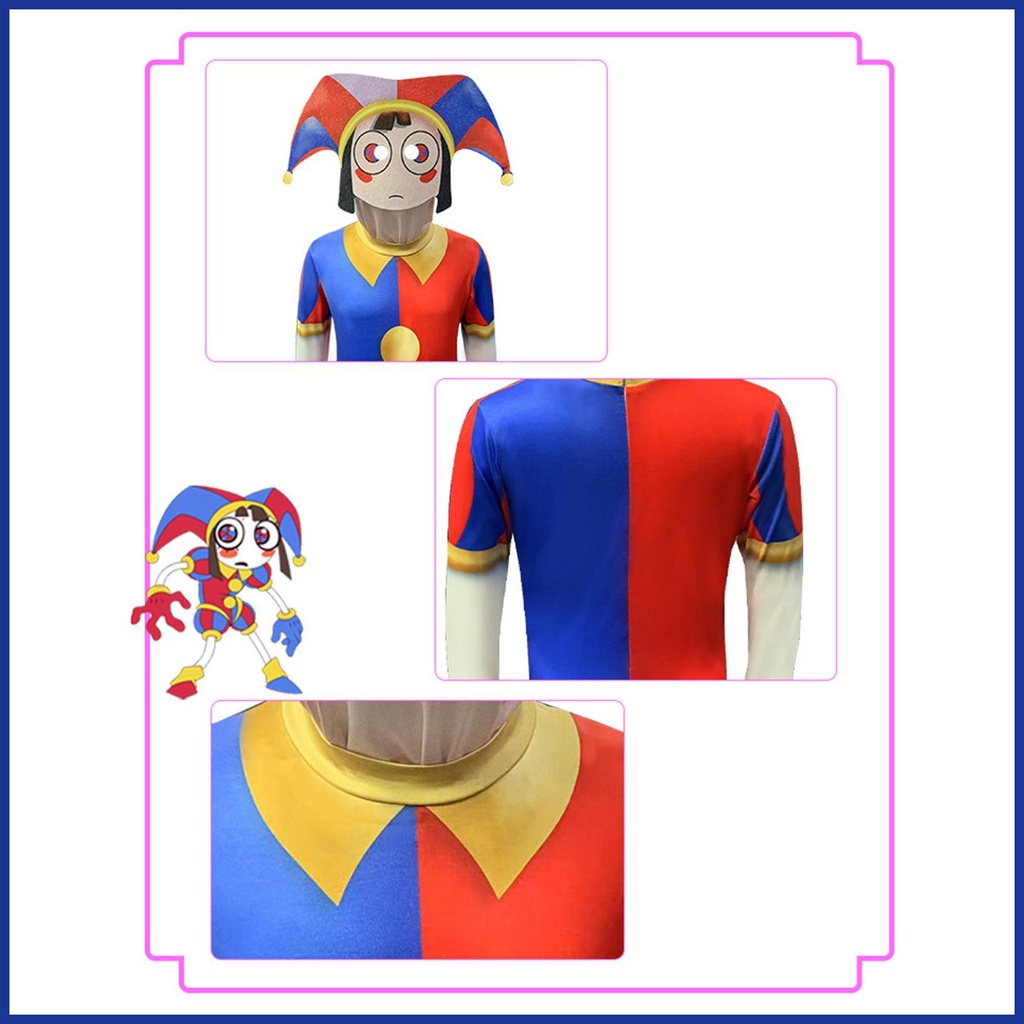 THE AMAZING DIGITAL CIRCUS Pomni Cosplay Hóa Trang joker Rạp Xiếc Kỹ Thuật Số Cho Trẻ Em Và Người Lớn Aavn
