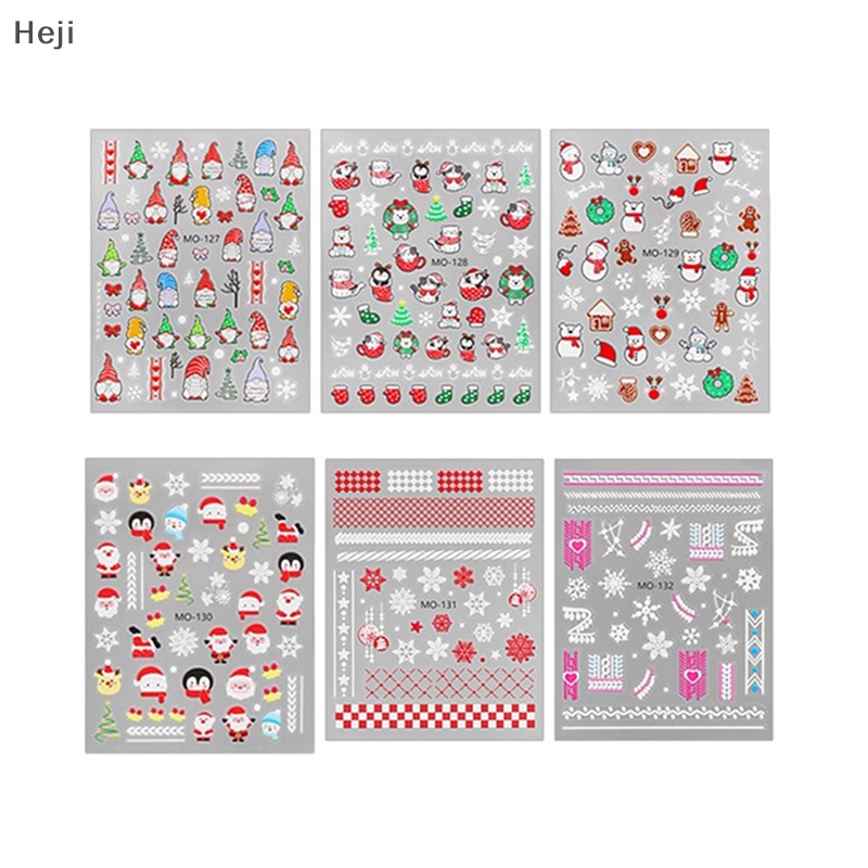 Heji Miếng Dán Trang Trí Móng Tay 3d Chủ Đề Giáng Sinh vn