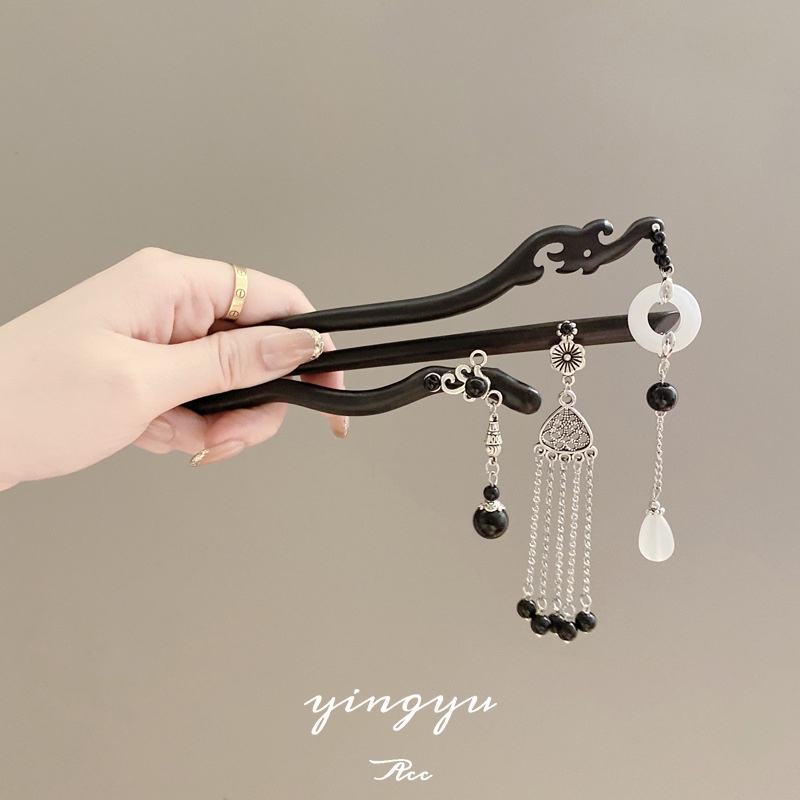 Trâm Cài Tóc Đính Hoa Tua Rua Phong Cách Trung Hoa Cổ Điển Cho Nữ