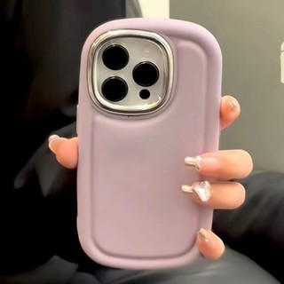 Sang Trọng Ốp Điện Thoại silicone Mềm Mạ Điện Màu Trơn Có Túi Khí Chống Sốc Cho iphone15 14 13 12 11 pro max
