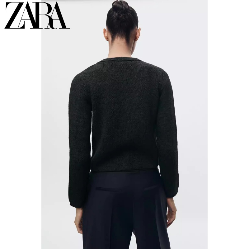 Zara Áo Khoác Dệt Kim Thời Trang Mùa Đông Dành Cho Nữ 6427124
