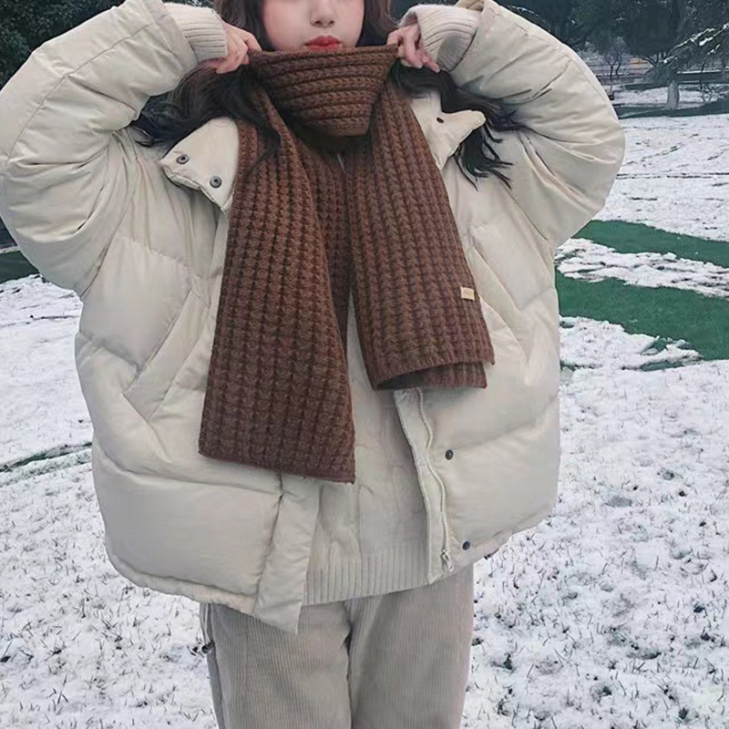 Khăn Choàng Len Trơn Dày Dặn Mềm Mại Ấm Áp Không Bị Xù Lông Cho Nam Và Nữ ryt