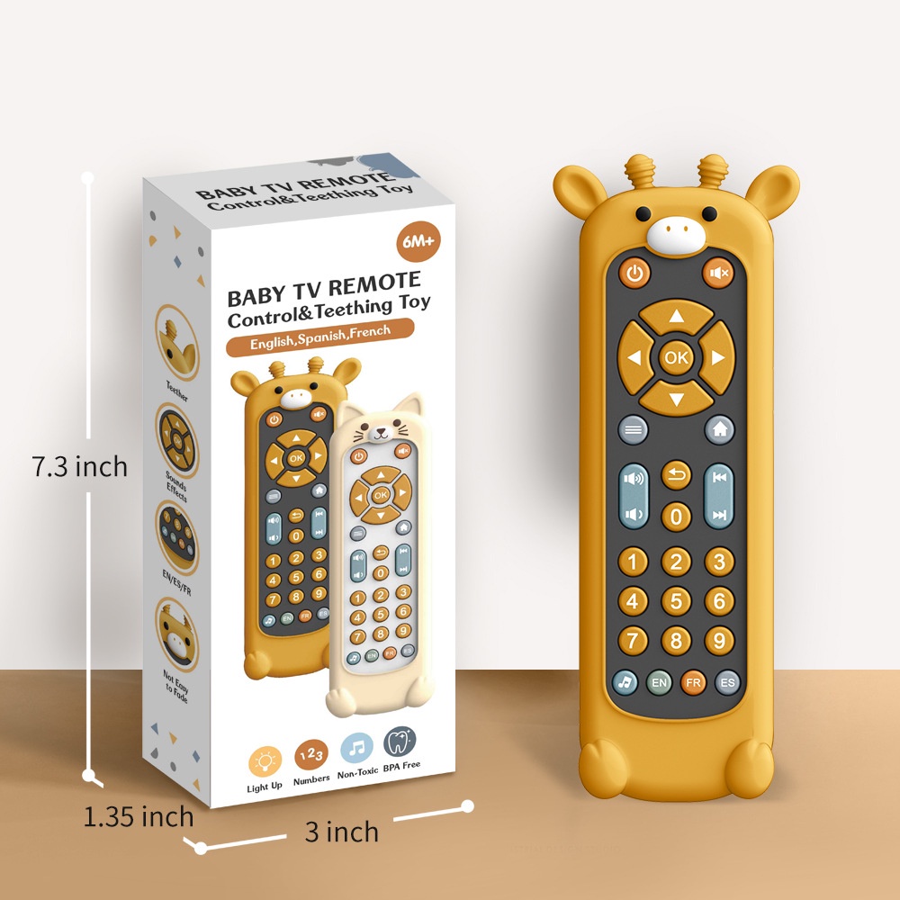 Đồ chơi điều khiển phát nhạc, baby TV remote - nhiều nút bấm âm thanh vui nhộn cho bé