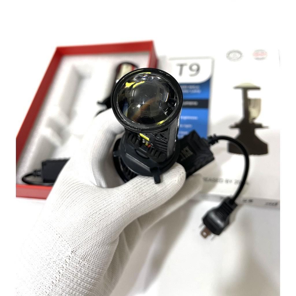Đèn pha led bi cầu T9 chân h4 lắp cho các dòng xe máy ô tô như wave vision exciter 150 sirius bảo hành 1 năm