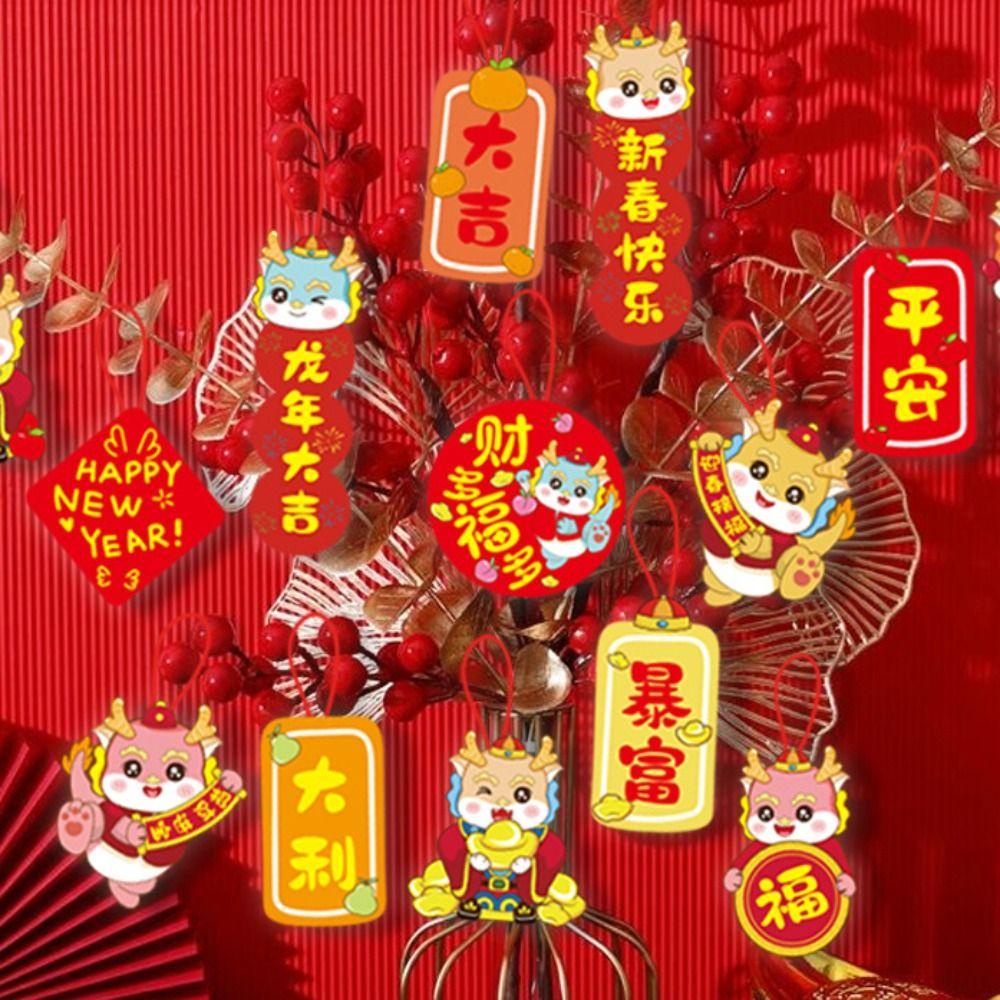 Set 18 Phụ Kiện Treo Trang Trí Năm Mới 2024 Phong Cách Trung Hoa