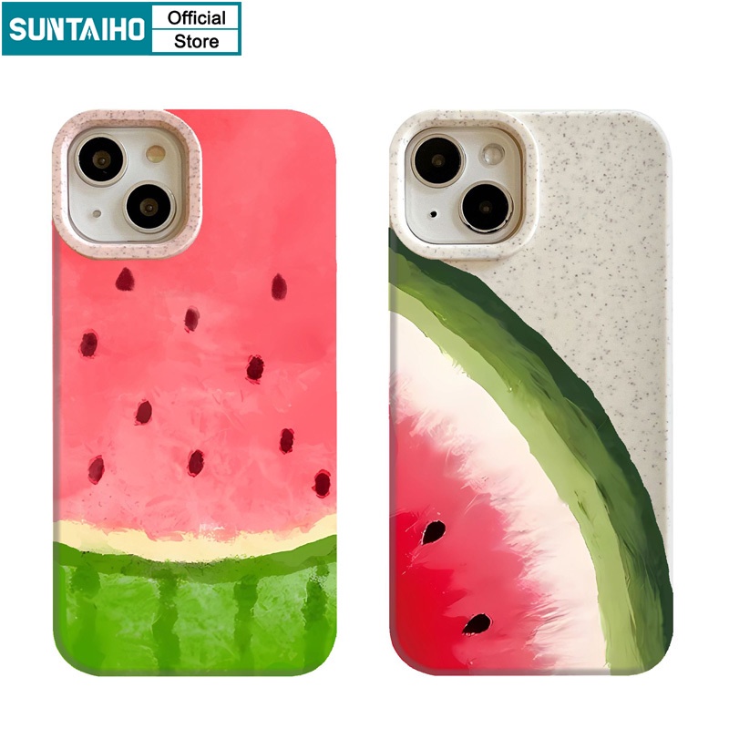 Suntaiho Ốp Điện Thoại tpu silicon Mềm Chống Sốc Họa Tiết Dưa Hấu Cho iphone 15 14 12 13 11 pro max ip 7 8 plus x xs xr xs max