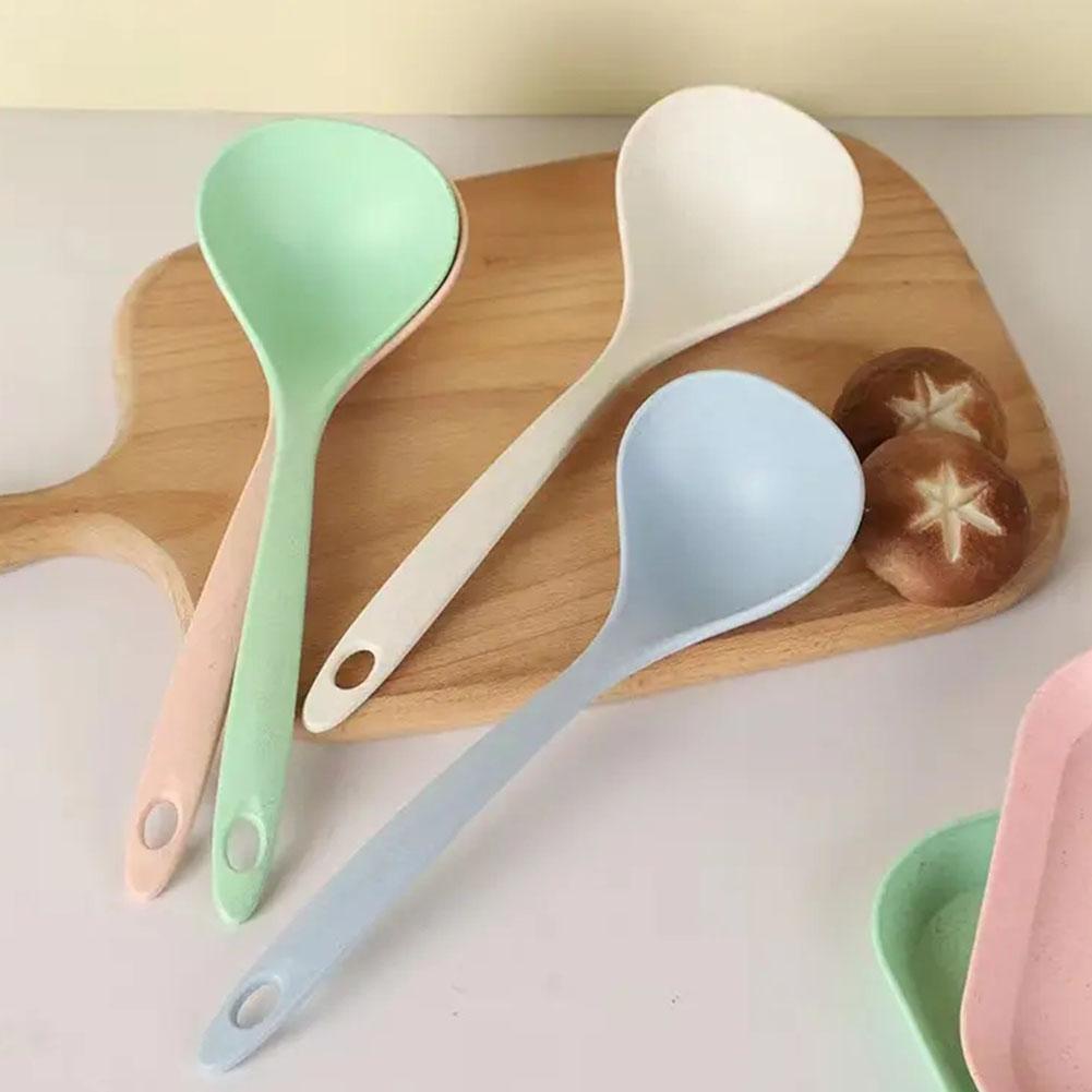 Muỗng Múc Canh Bằng Lúa Mạch Dày Dặn Tay Cầm Dài q5d7