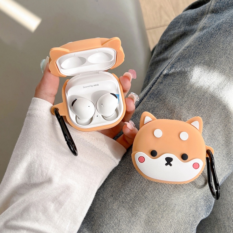 Bao Da Điện Thoại Chống Sốc Họa Tiết Chó shiba Cho samsung galaxy buds pro & buds2 pro Ốp