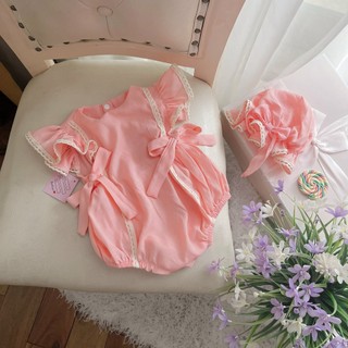 Set Đồ Body Nơ Eo Màu Hồng Bodysuit Cho Bé Gái Sơ Sinh 1 2 Tuổi MINTSCLOSET Mint's Closet - BS6200